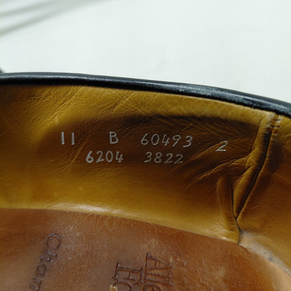 Allen Edmonds Chambray Mens 11 B Black Leather Tassel Wingtip Loafers 6204 - Picture 15 of 15